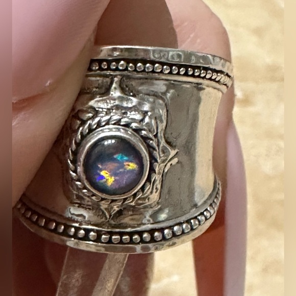 Gorgeous sterling silver australian opal watermark artisan of bali ring
